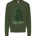 Into the Forest Outdoors Trekking Hiking Mens Sweatshirt Jumper Forest Green