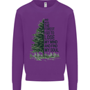 Into the Forest Outdoors Trekking Hiking Mens Sweatshirt Jumper Purple