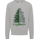 Into the Forest Outdoors Trekking Hiking Mens Sweatshirt Jumper Sports Grey