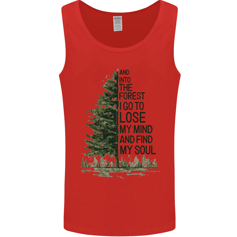 Into the Forest Outdoors Trekking Hiking Mens Vest Tank Top Red