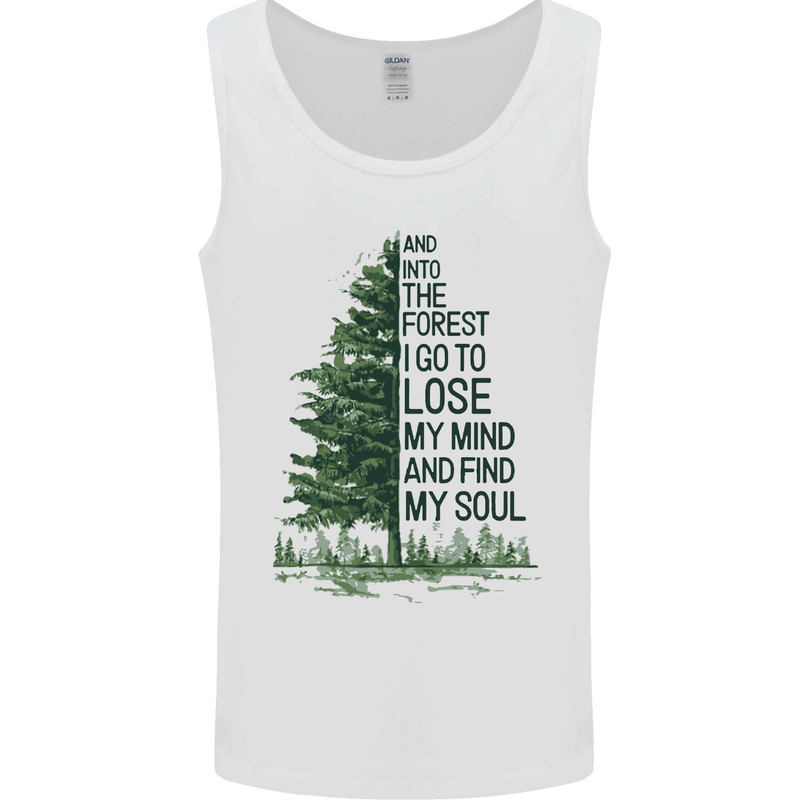 Into the Forest Outdoors Trekking Hiking Mens Vest Tank Top White