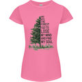 Into the Forest Outdoors Trekking Hiking Womens Petite Cut T-Shirt Azalea