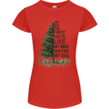 Into the Forest Outdoors Trekking Hiking Womens Petite Cut T-Shirt Red