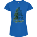 Into the Forest Outdoors Trekking Hiking Womens Petite Cut T-Shirt Royal Blue