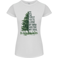 Into the Forest Outdoors Trekking Hiking Womens Petite Cut T-Shirt White