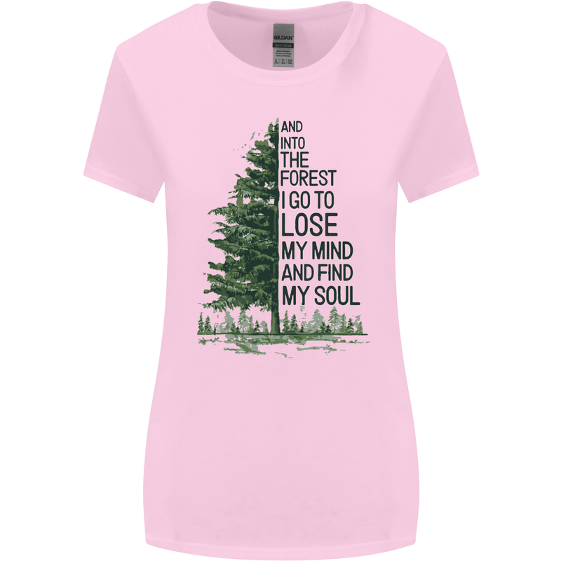 Into the Forest Outdoors Trekking Hiking Womens Wider Cut T-Shirt Light Pink
