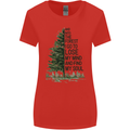 Into the Forest Outdoors Trekking Hiking Womens Wider Cut T-Shirt Red