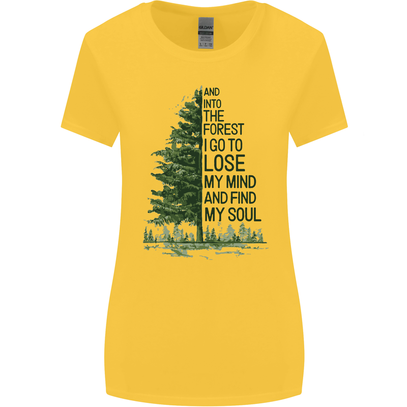 Into the Forest Outdoors Trekking Hiking Womens Wider Cut T-Shirt Yellow