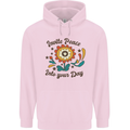 Invite Peace Day Hippy Flower Power Funny Childrens Kids Hoodie Light Pink