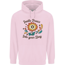 Invite Peace Day Hippy Flower Power Funny Childrens Kids Hoodie Light Pink