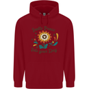 Invite Peace Day Hippy Flower Power Funny Childrens Kids Hoodie Red