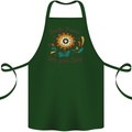 Invite Peace Day Hippy Flower Power Funny Cotton Apron 100% Organic Forest Green