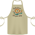 Invite Peace Day Hippy Flower Power Funny Cotton Apron 100% Organic Khaki
