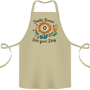 Invite Peace Day Hippy Flower Power Funny Cotton Apron 100% Organic Khaki