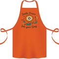 Invite Peace Day Hippy Flower Power Funny Cotton Apron 100% Organic Orange