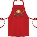 Invite Peace Day Hippy Flower Power Funny Cotton Apron 100% Organic Red