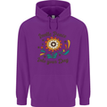 Invite Peace Day Hippy Flower Power Funny Mens 80% Cotton Hoodie Purple