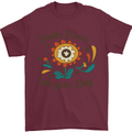 Invite Peace Day Hippy Flower Power Funny Mens T-Shirt Cotton Gildan Maroon