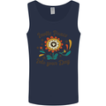 Invite Peace Day Hippy Flower Power Funny Mens Vest Tank Top Navy Blue