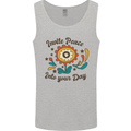 Invite Peace Day Hippy Flower Power Funny Mens Vest Tank Top Sports Grey