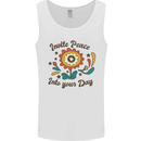 Invite Peace Day Hippy Flower Power Funny Mens Vest Tank Top White