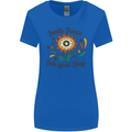 Invite Peace Day Hippy Flower Power Funny Womens Wider Cut T-Shirt Royal Blue