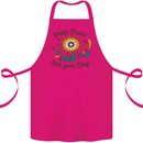 Invite Peace Into Your Day Hippy Love 60's Cotton Apron 100% Organic Pink