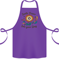 Invite Peace Into Your Day Hippy Love 60's Cotton Apron 100% Organic Purple