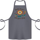 Invite Peace Into Your Day Hippy Love 60's Cotton Apron 100% Organic Steel