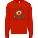Invite Peace Into Your Day Hippy Love 60's Kids Sweatshirt Jumper Bright Red