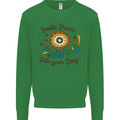 Invite Peace Into Your Day Hippy Love 60's Kids Sweatshirt Jumper Irish Green