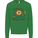 Invite Peace Into Your Day Hippy Love 60's Kids Sweatshirt Jumper Irish Green