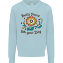 Invite Peace Into Your Day Hippy Love 60's Kids Sweatshirt Jumper Light Blue