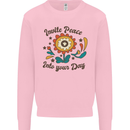 Invite Peace Into Your Day Hippy Love 60's Kids Sweatshirt Jumper Light Pink