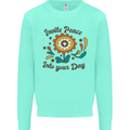 Invite Peace Into Your Day Hippy Love 60's Kids Sweatshirt Jumper Peppermint