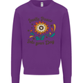 Invite Peace Into Your Day Hippy Love 60's Kids Sweatshirt Jumper Purple