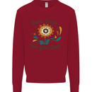 Invite Peace Into Your Day Hippy Love 60's Kids Sweatshirt Jumper Red
