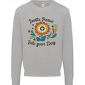 Invite Peace Into Your Day Hippy Love 60's Kids Sweatshirt Jumper Sports Grey
