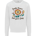 Invite Peace Into Your Day Hippy Love 60's Kids Sweatshirt Jumper White