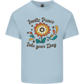Invite Peace Into Your Day Hippy Love 60's Kids T-Shirt Childrens Light Blue