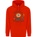 Invite Peace Into Your Day Hippy Love 60's Mens 80% Cotton Hoodie Bright Red