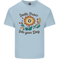 Invite Peace Into Your Day Hippy Love 60's Mens Cotton T-Shirt Tee Top Light Blue