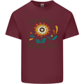 Invite Peace Into Your Day Hippy Love 60's Mens Cotton T-Shirt Tee Top Maroon