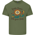 Invite Peace Into Your Day Hippy Love 60's Mens Cotton T-Shirt Tee Top Military Green
