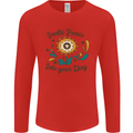 Invite Peace Into Your Day Hippy Love 60's Mens Long Sleeve T-Shirt Red