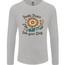 Invite Peace Into Your Day Hippy Love 60's Mens Long Sleeve T-Shirt Sports Grey