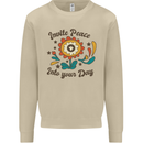 Invite Peace Into Your Day Hippy Love 60's Mens Sweatshirt Jumper Sand