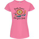Invite Peace Into Your Day Hippy Love 60's Womens Petite Cut T-Shirt Azalea