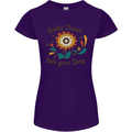 Invite Peace Into Your Day Hippy Love 60's Womens Petite Cut T-Shirt Purple