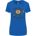 Invite Peace Into Your Day Hippy Love 60's Womens Wider Cut T-Shirt Royal Blue